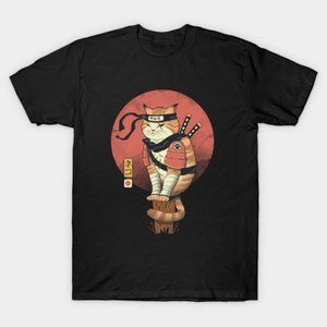 Shinobi Cat - Ninja T-Shirt by Vincent Trinidad